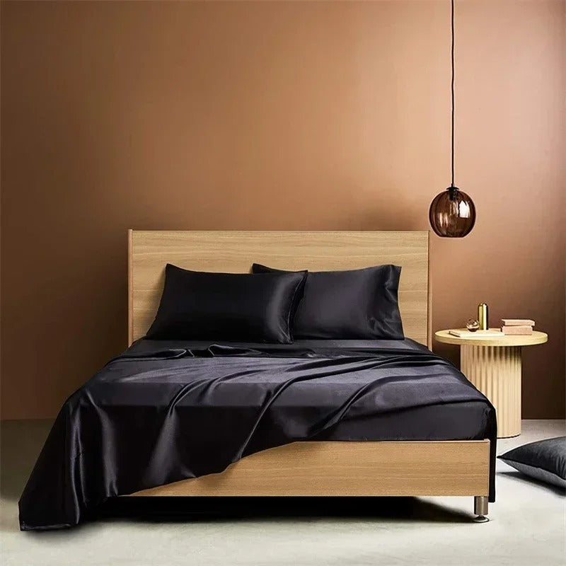 SILK HAVEN™ 4-Piece Premium Satin Bedding Set
