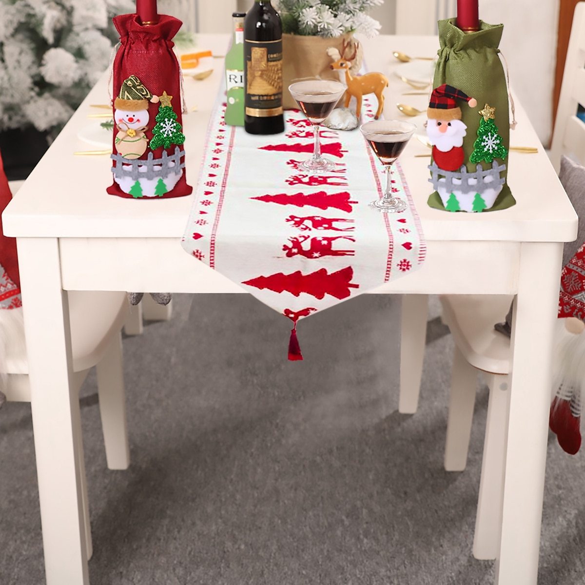 VIVORA™ Noel Embroidered Cotton Table Runner