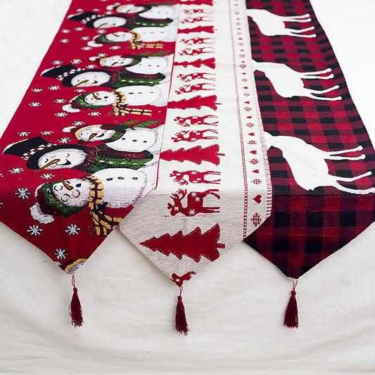 VIVORA™ Noel Embroidered Cotton Table Runner