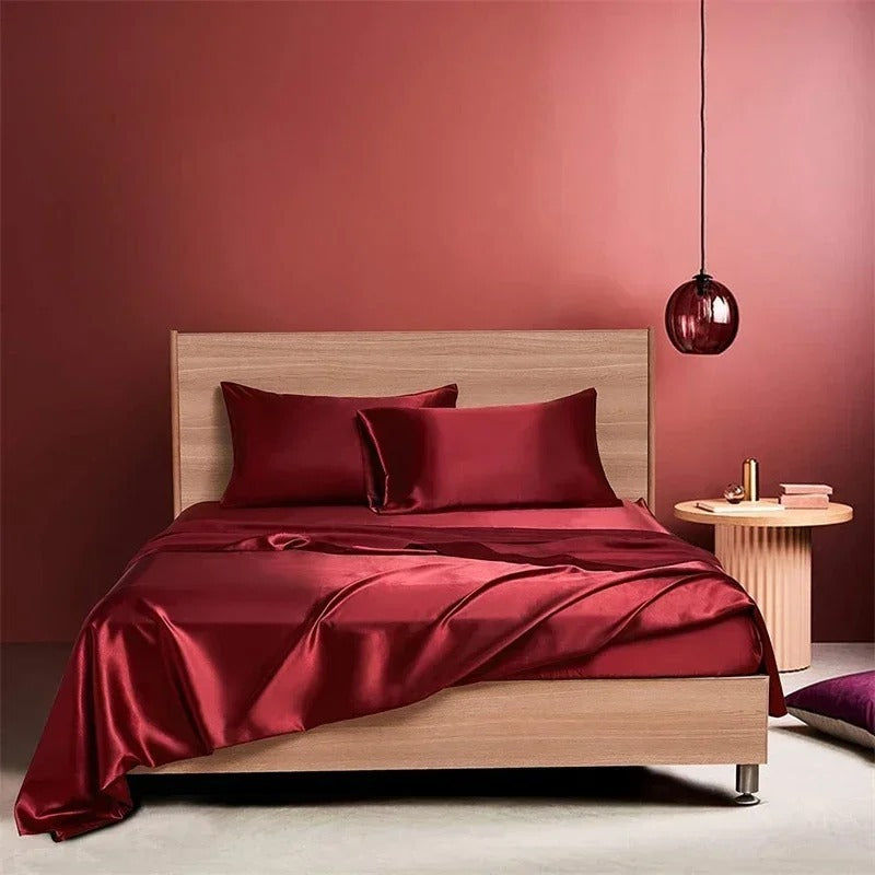 SILK HAVEN™ 4-Piece Premium Satin Bedding Set